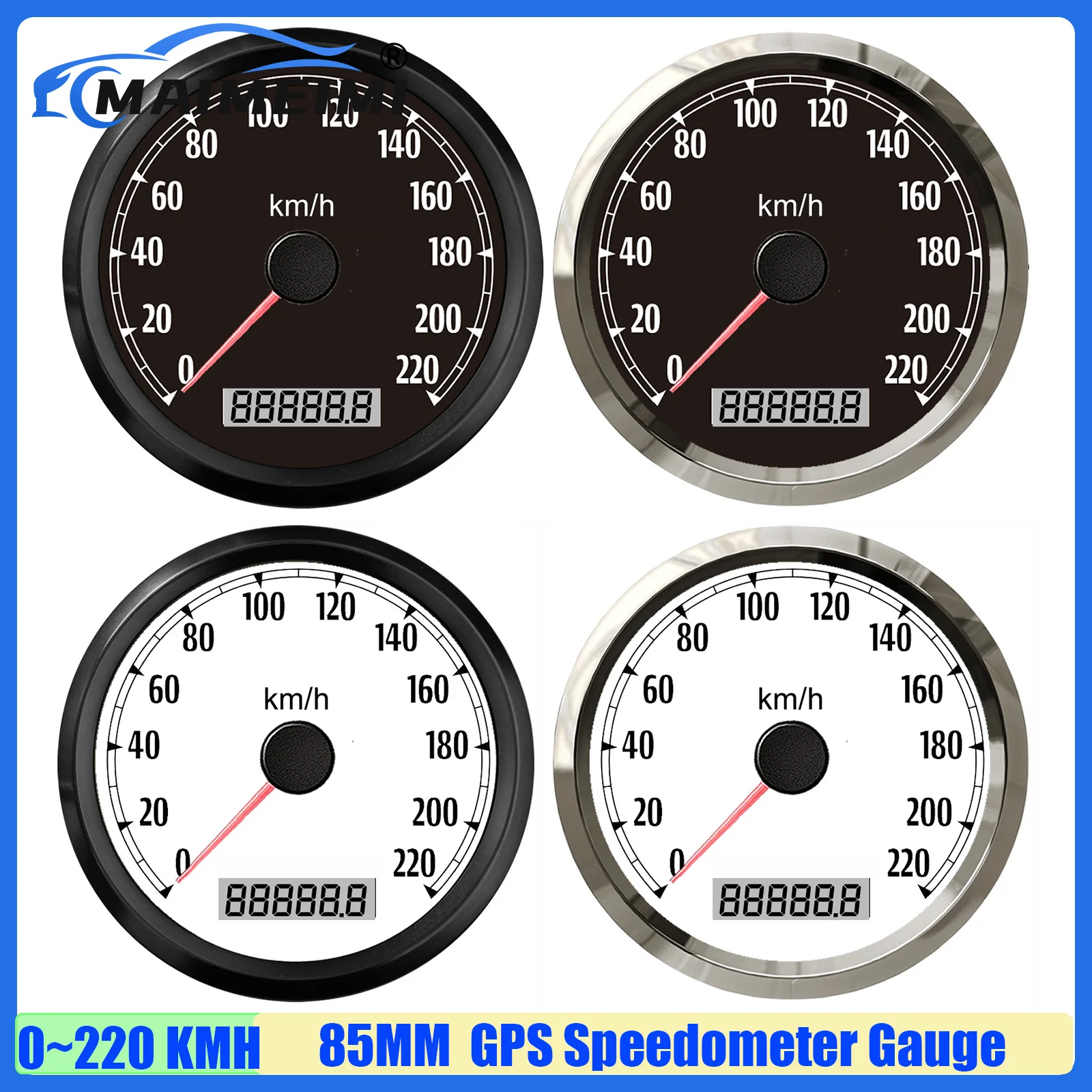 MAIMEIMI Retro 85MM GPS Speedometer with GPS Antenna 0~220KMH Speedometer with Yellow Red LED Buzz Overspeed Alarm for Car Boat
MAIMEIMI Retro 85MM GPS Speedometer with GPS Antenna 0~220KMH Speedometer with Yellow Red LED Buzz Overspeed Alarm for Car Boat