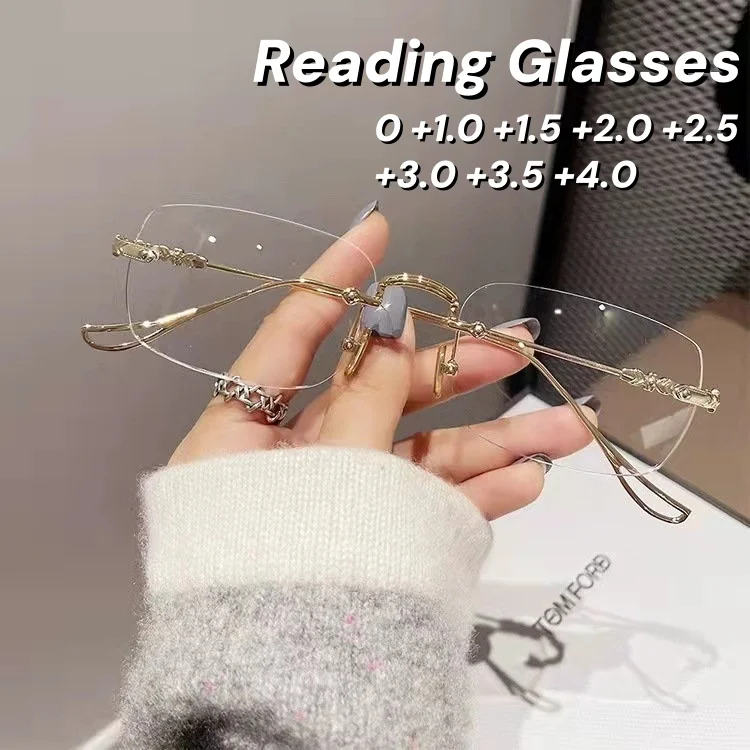 Trend Rimless Reading Eyeglasses Optical Spectacle Eyeglass Reading Glasses Blue Light Blocking Eye Protection Unisex Glasses
Trend Rimless Reading Eyeglasses Optical Spectacle Eyeglass Reading Glasses Blue Light Blocking Eye Protection Unisex Glasses