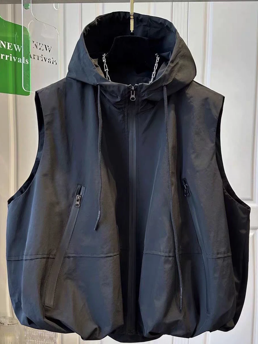 2025 New Faion Korean Sle Ladies' Sport Hooded Top Matching Svel Tank Vest Outerwear Casual Loose Polyester Fiber
2025 New Faion Korean Sle Ladies' Sport Hooded Top Matching Svel Tank Vest Outerwear Casual Loose Polyester Fiber