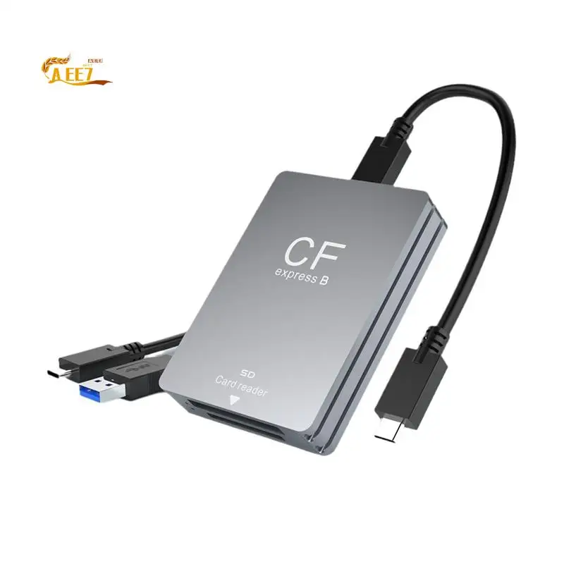 AEE7-2 In 1 Cfexpress Type B SD Card Reader Cfexpress Reader USB 3.2 10Gbps Dual-Slot With USB C To USB C/A Cable For SLR
AEE7-2 In 1 Cfexpress Type B SD Card Reader Cfexpress Reader USB 3.2 10Gbps Dual-Slot With USB C To USB C/A Cable For SLR