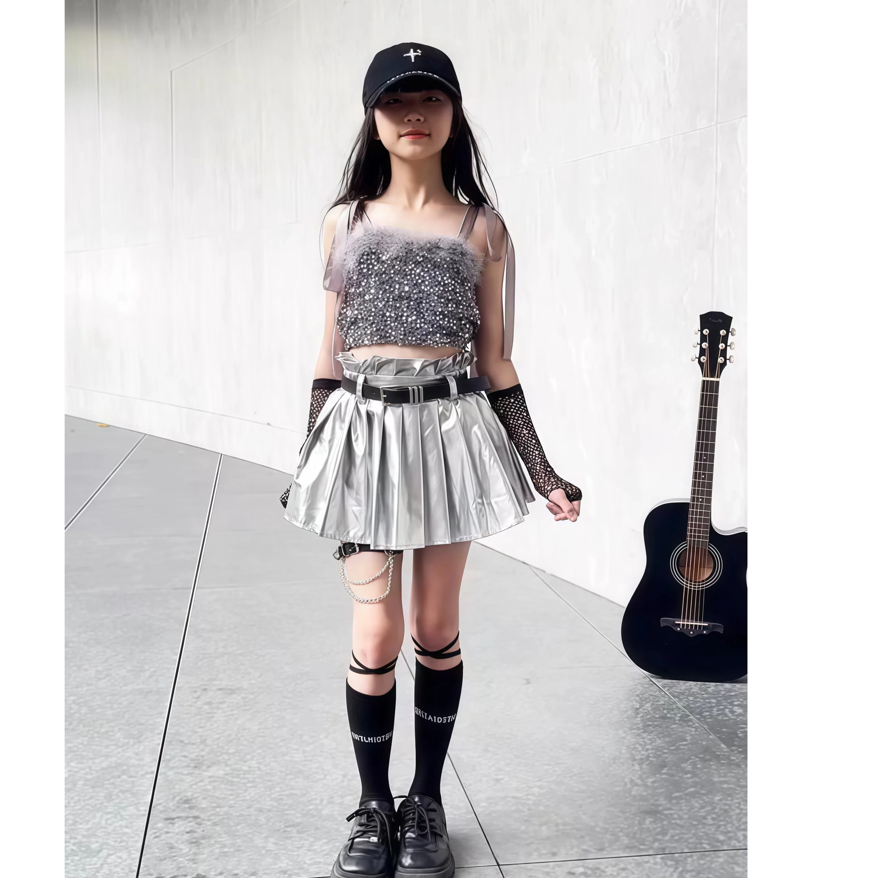 Girls Sequin Jazz Dance Costume Kids Hip Hop Streetwear Girl Group Catwalk Show Performance Outfit
Girls Sequin Jazz Dance Costume Kids Hip Hop Streetwear Girl Group Catwalk Show Performance Outfit