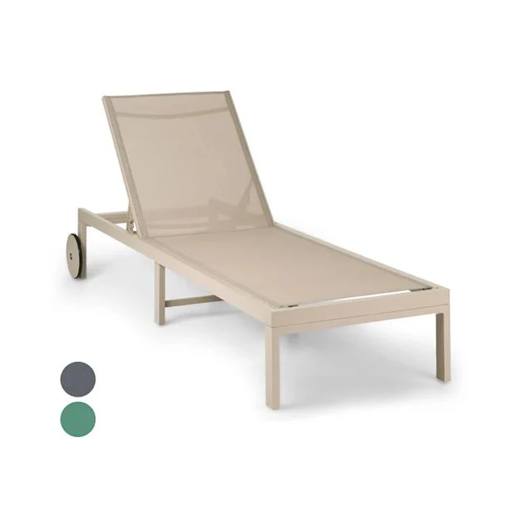 Modern Sun Beds Aluminum Fabric Sun Lounger Leisure Couch Lounge Aluminium Sunbed Lounge Beach Chair with Big Wheels
Modern Sun Beds Aluminum Fabric Sun Lounger Leisure Couch Lounge Aluminium Sunbed Lounge Beach Chair with Big Wheels