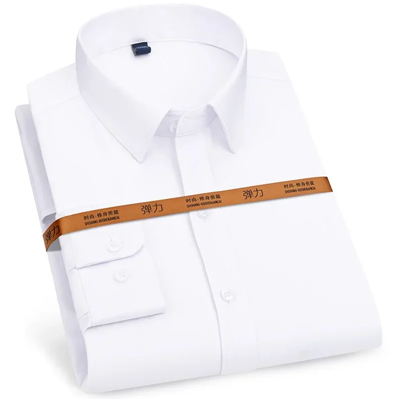 T126White long-short-sleeved, iron-free business slim casual loose groomsman shirt
T126White long-short-sleeved, iron-free business slim casual loose groomsman shirt