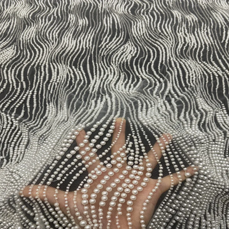5 Yard Designer Sewing New Mesh Beads Embroidery Size Bubble Pearl Wedding Dress Evening Women Party Fabric
5 Yard Designer Sewing New Mesh Beads Embroidery Size Bubble Pearl Wedding Dress Evening Women Party Fabric