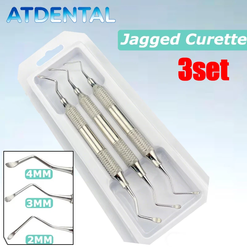 Набор из 3 зубных кюреток с зубчатым краем, нержавеющая сталь, профессиональный набор инструментов для имплантации и пародонтологии
Набор из 3 зубных кюреток с зубчатым краем, нержавеющая сталь, профессиональный набор инструментов для имплантации и пародонтологии