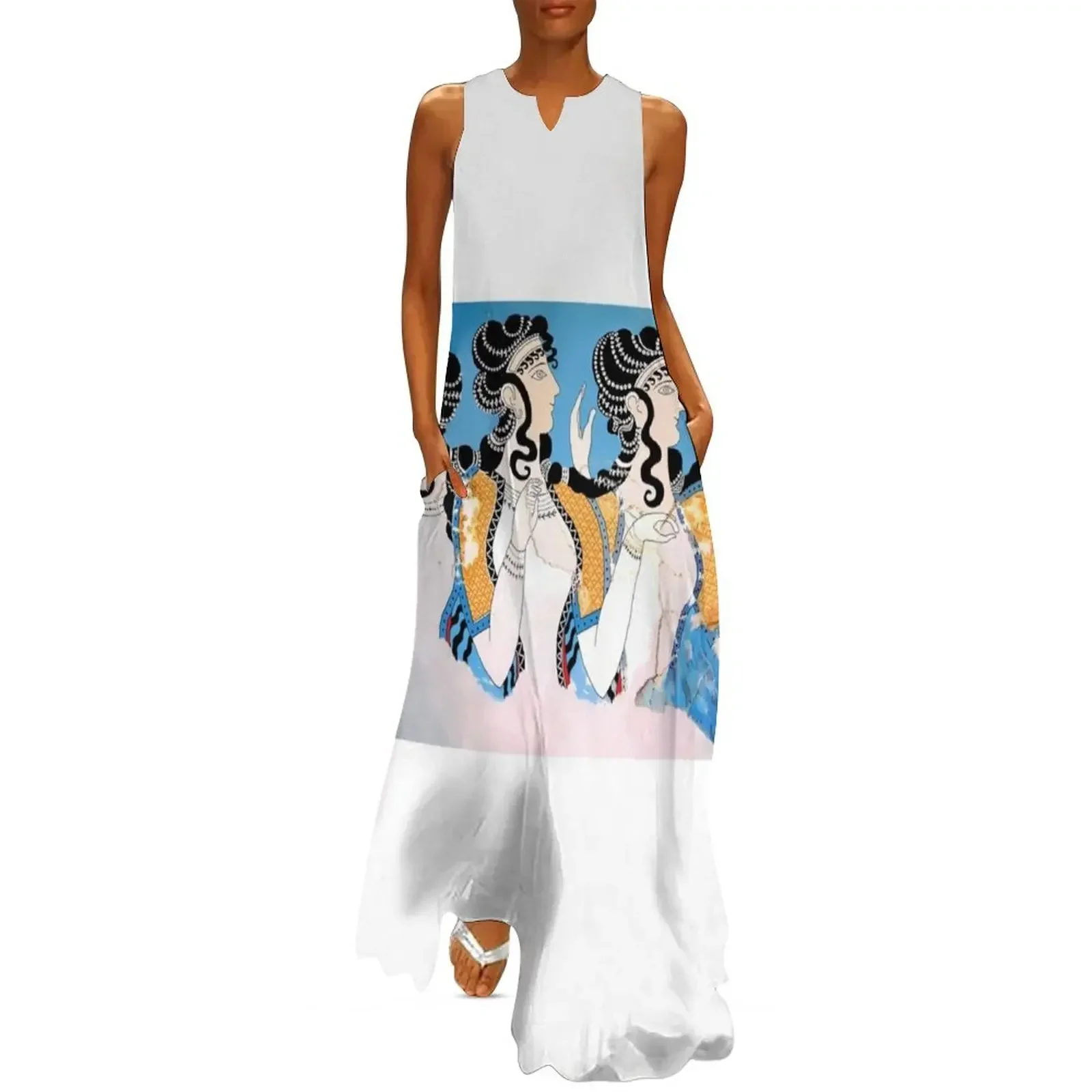 Minoan Ladies in Blue Fresco Art Long Dress evening dresses ladies Aesthetic clothing dress korean style cute dress
Minoan Ladies in Blue Fresco Art Long Dress evening dresses ladies Aesthetic clothing dress korean style cute dress