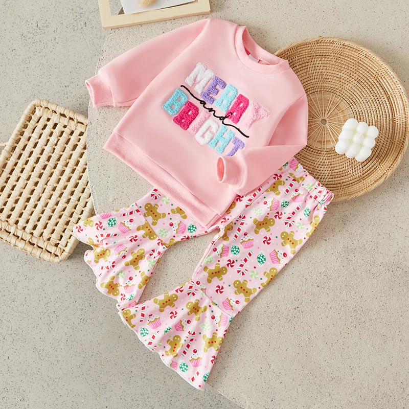 Suefunskry Toddler Girl Christmas Outfits Letter Embroidery Long Sleeve Sweatshirt with Elastic Waist Flared Pants Fall 2Pcs Set
Suefunskry Toddler Girl Christmas Outfits Letter Embroidery Long Sleeve Sweatshirt with Elastic Waist Flared Pants Fall 2Pcs Set