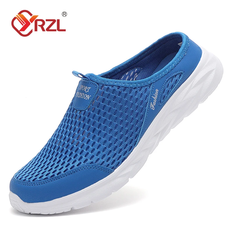 YRZL Mens Half Slippers Summer Breathable Mesh Mens Shoes Outdoor Casual Walking Shoes Large Flat Light Mesh Slippers Sandals
YRZL Mens Half Slippers Summer Breathable Mesh Mens Shoes Outdoor Casual Walking Shoes Large Flat Light Mesh Slippers Sandals