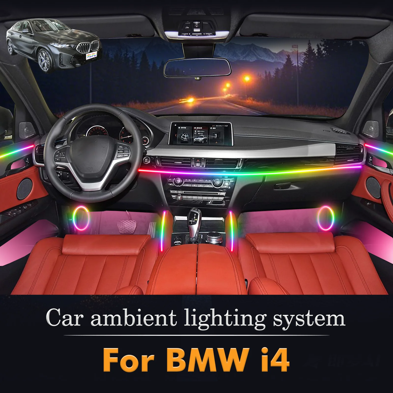 For BMW X6 RGB 64 Colors LED Smart Remote Control Car Interior Ambient Light Energy Saving Efficient Lamp Set
For BMW X6 RGB 64 Colors LED Smart Remote Control Car Interior Ambient Light Energy Saving Efficient Lamp Set