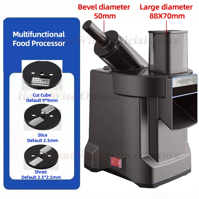 LX Multi-function Vegetable Cutter Fruit Slicer Shredder Cube Cutter 3 Blade Discs Food Processor Oblique and Straight Feed Port 
LX Multi-function Vegetable Cutter Fruit Slicer Shredder Cube Cutter 3 Blade Discs Food Processor Oblique and Straight Feed Port