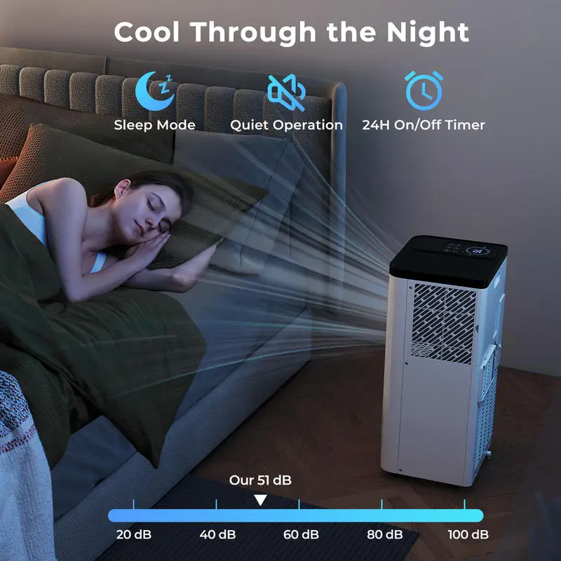 10000 BTU Portable Air Conditioner 3 in 1 Floor AC Unit Fan and Dehumidifier for Room
10000 BTU Portable Air Conditioner 3 in 1 Floor AC Unit Fan and Dehumidifier for Room