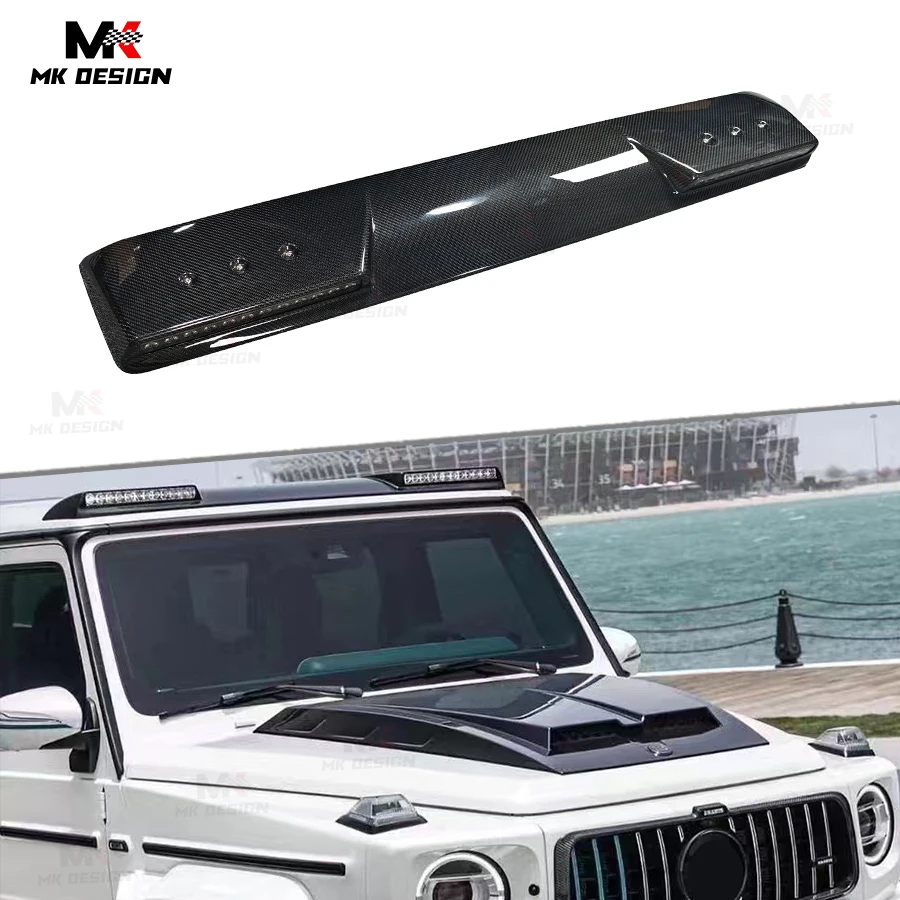 Carbon Fiber BRS Style Front Roof Spoiler With LED Light for Mercedes Benz G Class W464 G500 G63 19+ Roof LED Kit Ceiling Light
Carbon Fiber BRS Style Front Roof Spoiler With LED Light for Mercedes Benz G Class W464 G500 G63 19+ Roof LED Kit Ceiling Light