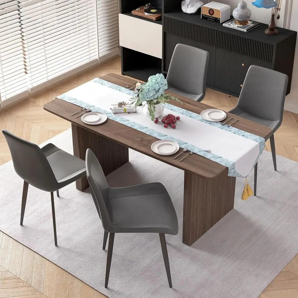 Set of 4 PU Leather Dining Chairs, Waterproof and Easy-to-Clean, Curved Backrest, Sturdy Metal Legs, Ideal for Home or Restauran
Set of 4 PU Leather Dining Chairs, Waterproof and Easy-to-Clean, Curved Backrest, Sturdy Metal Legs, Ideal for Home or Restauran