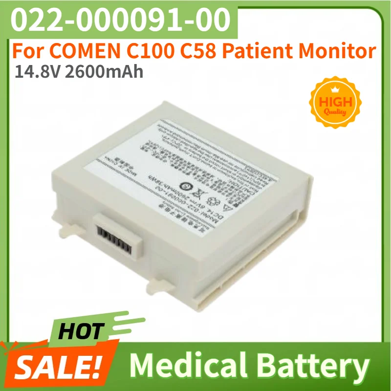 022-000091-00 Medical Battery for COMEN C100 C58 Patient Monitor Brand New High Quality Replacement Battery 14.8V 2600mAh
022-000091-00 Medical Battery for COMEN C100 C58 Patient Monitor Brand New High Quality Replacement Battery 14.8V 2600mAh