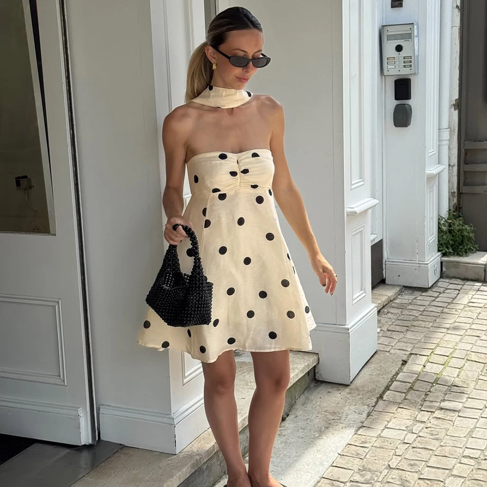 Talenza Fashion Polka Dot Dress Casual Print Contrast Scarf Ribbon Strapless Sexy Dress Summer Party Y2k Vintage Women's Dresses
Talenza Fashion Polka Dot Dress Casual Print Contrast Scarf Ribbon Strapless Sexy Dress Summer Party Y2k Vintage Women's Dresses