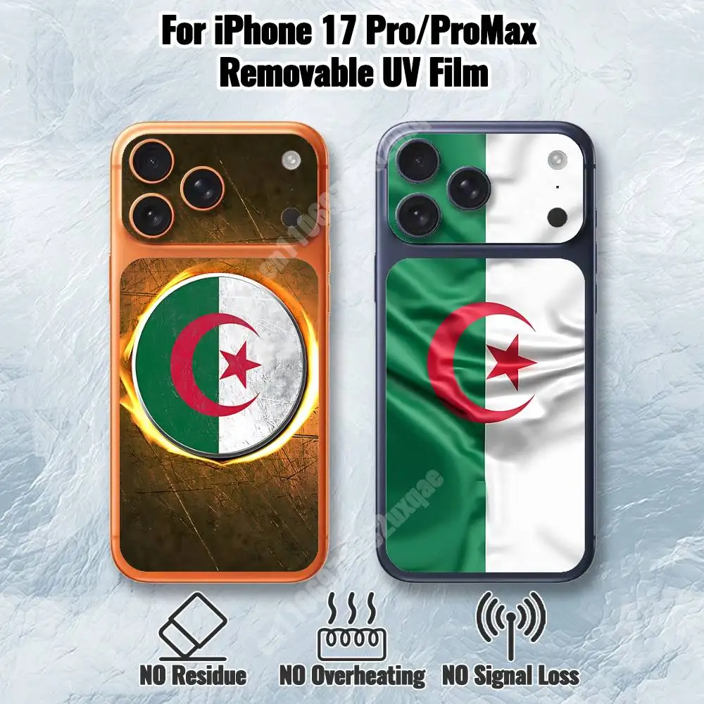 Algeria Crescent Star Flag Removable UV Film for iPhone 17 Pro 17 ProMax HD Back Sticker
Algeria Crescent Star Flag Removable UV Film for iPhone 17 Pro 17 ProMax HD Back Sticker