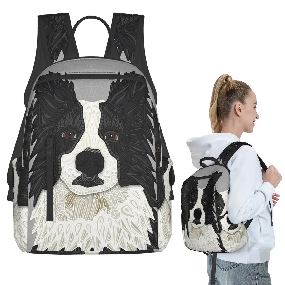 Beautiful Black Border Collie Backpack Student BookBag Children School Bag Laptop Shoulder Bags Boys Girls
Beautiful Black Border Collie Backpack Student BookBag Children School Bag Laptop Shoulder Bags Boys Girls