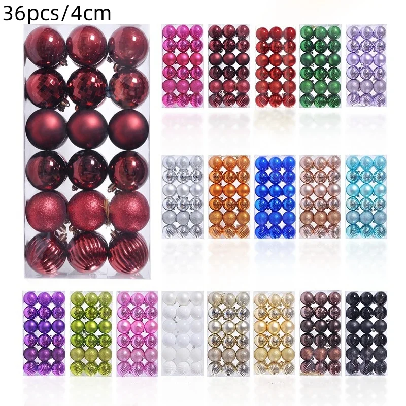 4cm/36pcs Christmas Balls Christmas Tree Ornaments Ball Xmas Hanging Tree Pendants Home Party Decor New Year Gift Noel Navidad
4cm/36pcs Christmas Balls Christmas Tree Ornaments Ball Xmas Hanging Tree Pendants Home Party Decor New Year Gift Noel Navidad