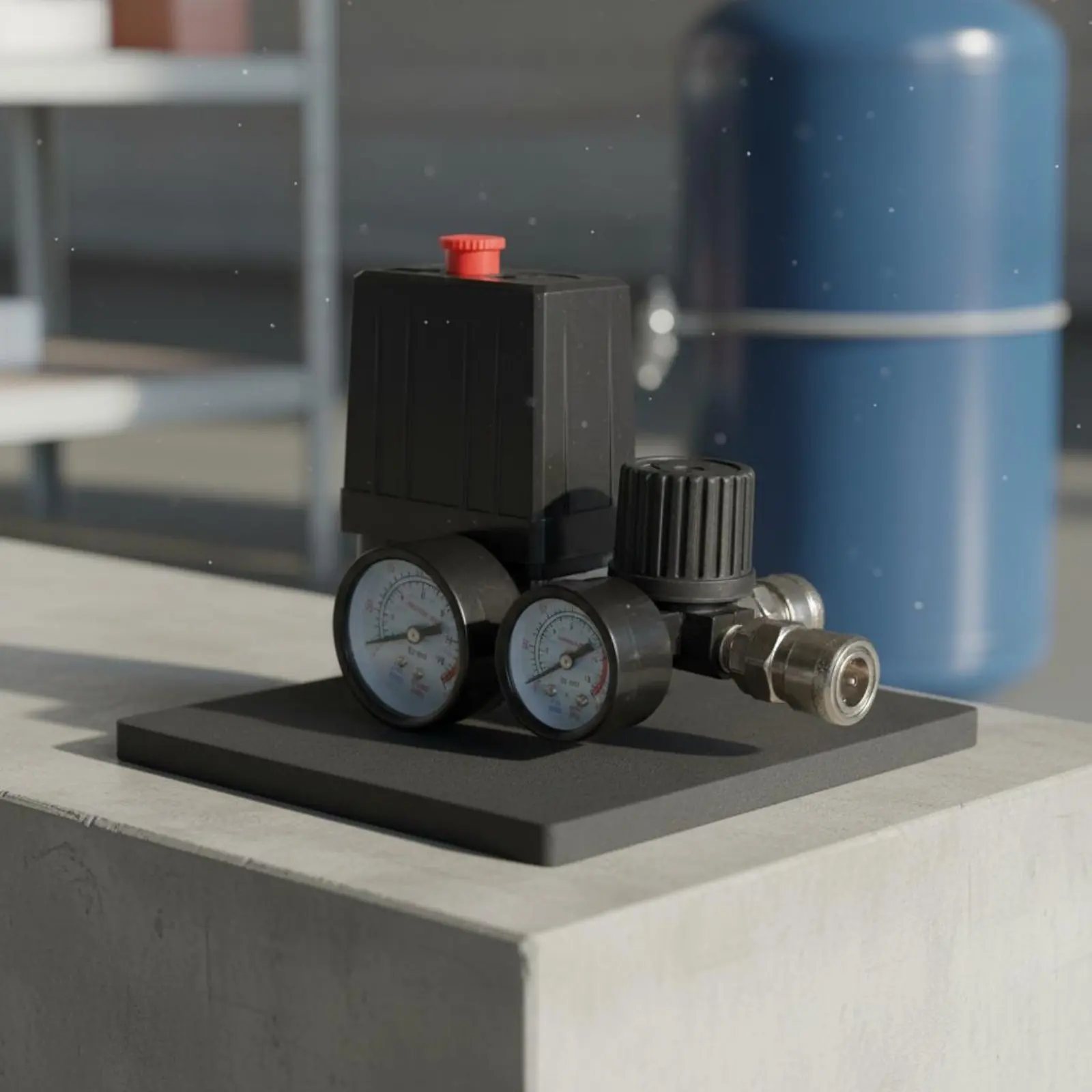 Air Pressure Regulator Assembly Sturdy Metal Construction Pressure Regulator with Gauges Industrial Hardware Heavy Duty
Air Pressure Regulator Assembly Sturdy Metal Construction Pressure Regulator with Gauges Industrial Hardware Heavy Duty