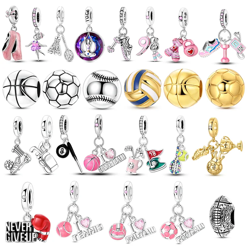 New IN 925 Sterling Silver Charms Beads Yoga Boxing Golf Rugby Pendants Jewelry Fit 925 Original Bracelet For Women DIY Gift
New IN 925 Sterling Silver Charms Beads Yoga Boxing Golf Rugby Pendants Jewelry Fit 925 Original Bracelet For Women DIY Gift