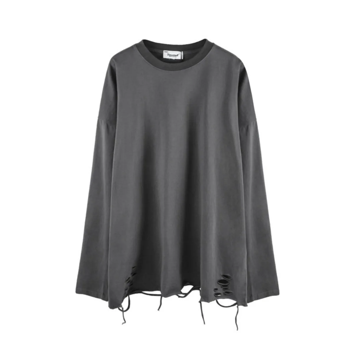 Japanese High Street Fashion Long Sleeved T-shirt with A Torn Hem Men's Trendy Loose Solid Color Bottom Layer Tees
Japanese High Street Fashion Long Sleeved T-shirt with A Torn Hem Men's Trendy Loose Solid Color Bottom Layer Tees