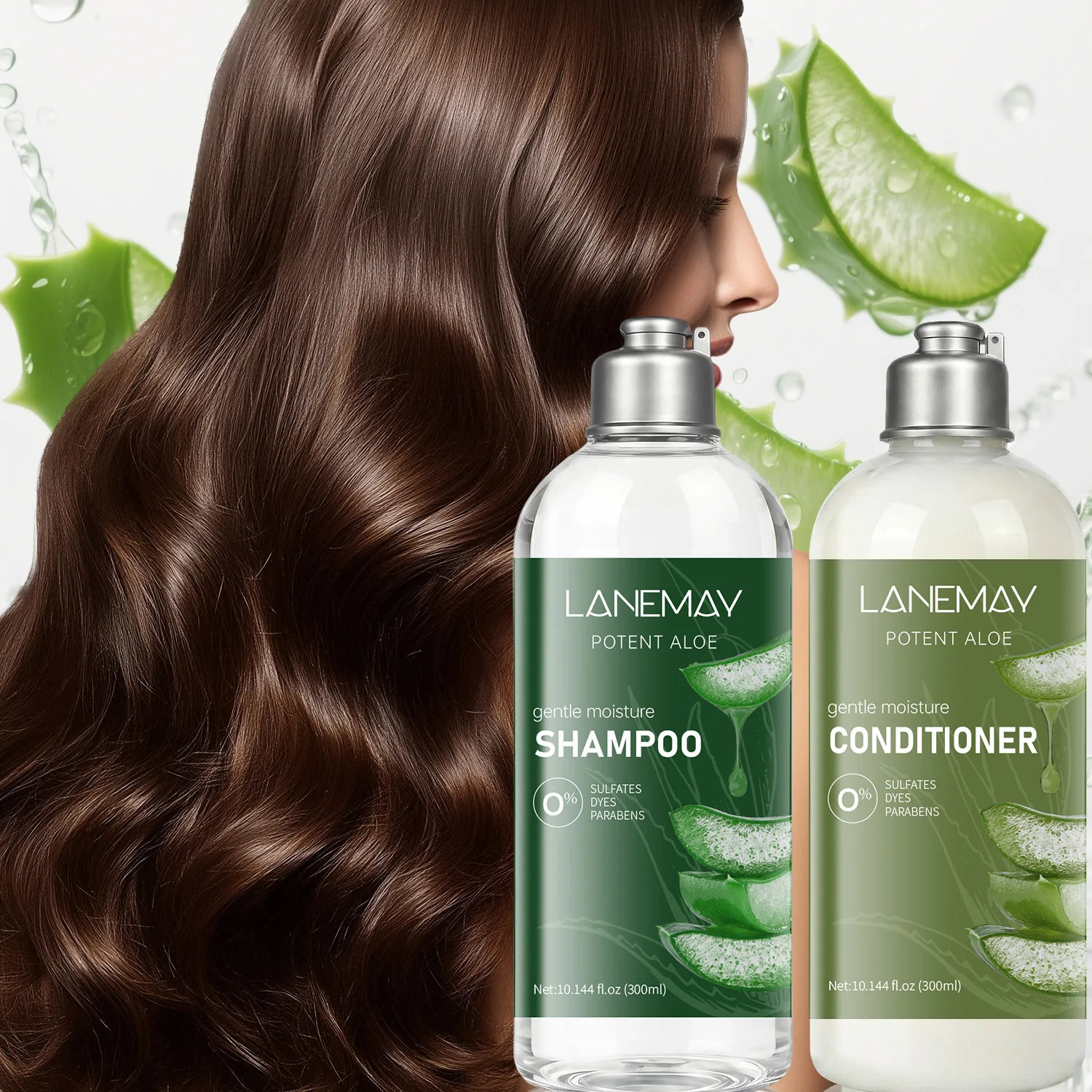Aloe Shampoo and Conditioner Set – 300ml Each. Gentle moisture formula for all hair types. Sulfate-free, dye-free, and paraben-f
Aloe Shampoo and Conditioner Set – 300ml Each. Gentle moisture formula for all hair types. Sulfate-free, dye-free, and paraben-f