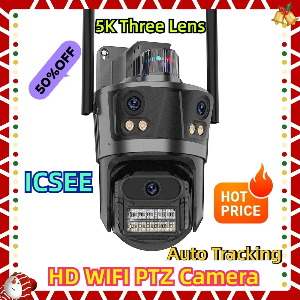 5K Three Lens Outdoor IP Camera 4K Auto Tracking Home Security CCTV Surveillance Camera ICSEE HD WIFI PTZ Camera Three Screen
5K Three Lens Outdoor IP Camera 4K Auto Tracking Home Security CCTV Surveillance Camera ICSEE HD WIFI PTZ Camera Three Screen