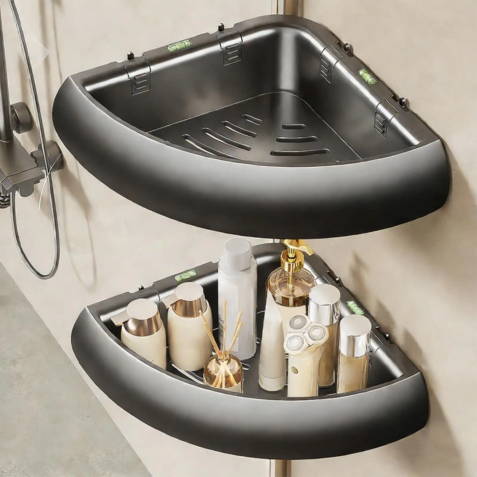 Полка для ванной комнаты, экономящая место, настенная угловая полка для хранения без сверления, треугольная полка с крючками, органайзер
Полка для ванной комнаты, экономящая место, настенная угловая полка для хранения без сверления, треугольная полка с крючками, органайзер