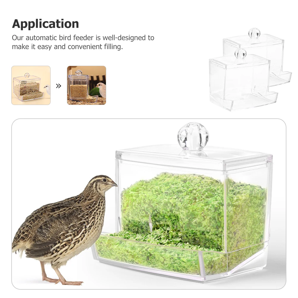 2Pcs Automatic Parrot Feeder Wear-Resistant Bird Cage Food Dispenser No-Mess Rutin Chicken Feeder Chicken Supply
2Pcs Automatic Parrot Feeder Wear-Resistant Bird Cage Food Dispenser No-Mess Rutin Chicken Feeder Chicken Supply