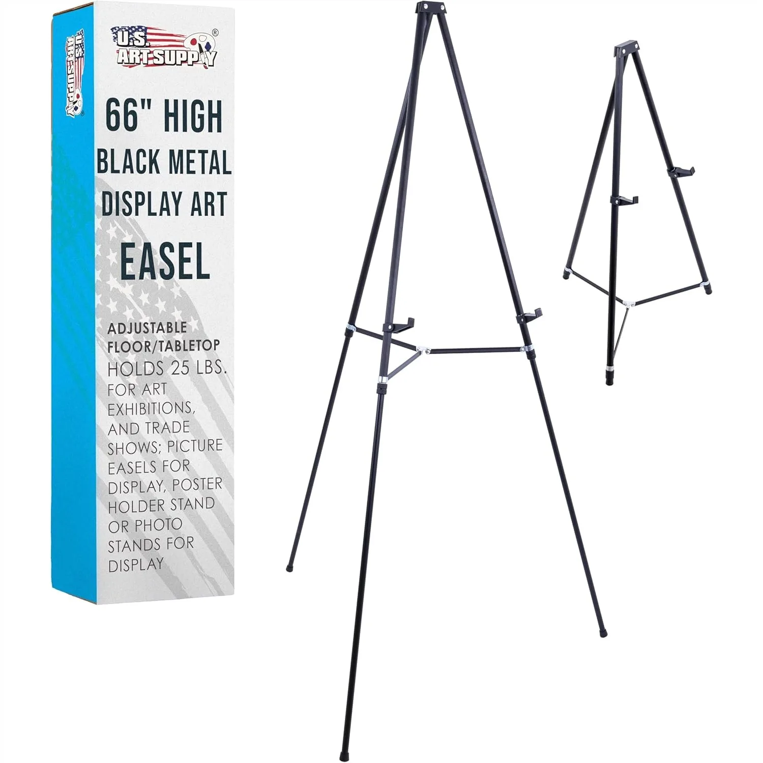 Adjustable Metal Display Easel Stand, 66" Floor Easel with Tripod Frame for Art, Signs, Posters, Holds 25 lbs, Portable for
Adjustable Metal Display Easel Stand, 66" Floor Easel with Tripod Frame for Art, Signs, Posters, Holds 25 lbs, Portable for
