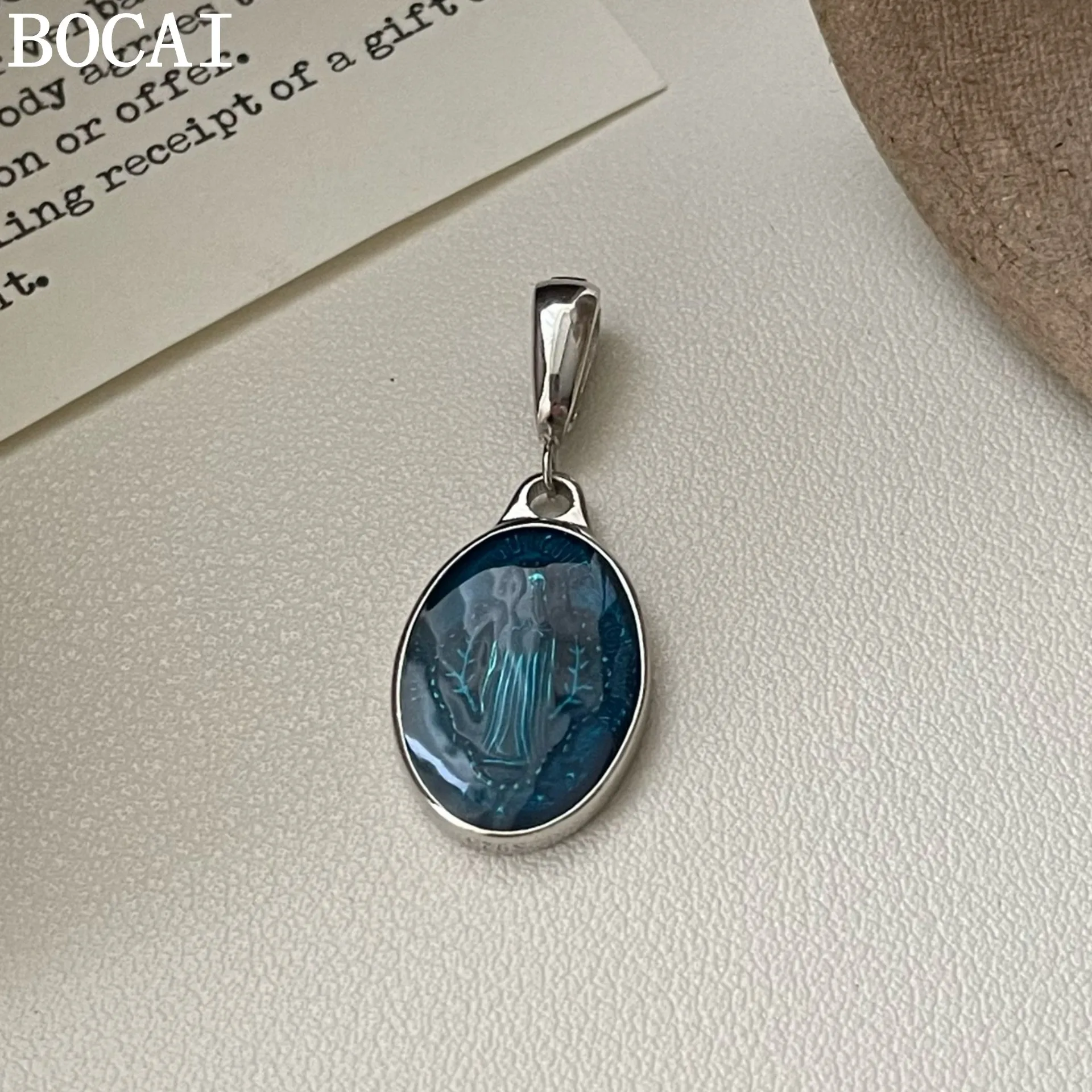 BOCAI New S925 Silver Fashionable And Versatile Oval Portrait Pendant Worn On Both Sides Selected Gifts For Men And Women
BOCAI New S925 Silver Fashionable And Versatile Oval Portrait Pendant Worn On Both Sides Selected Gifts For Men And Women