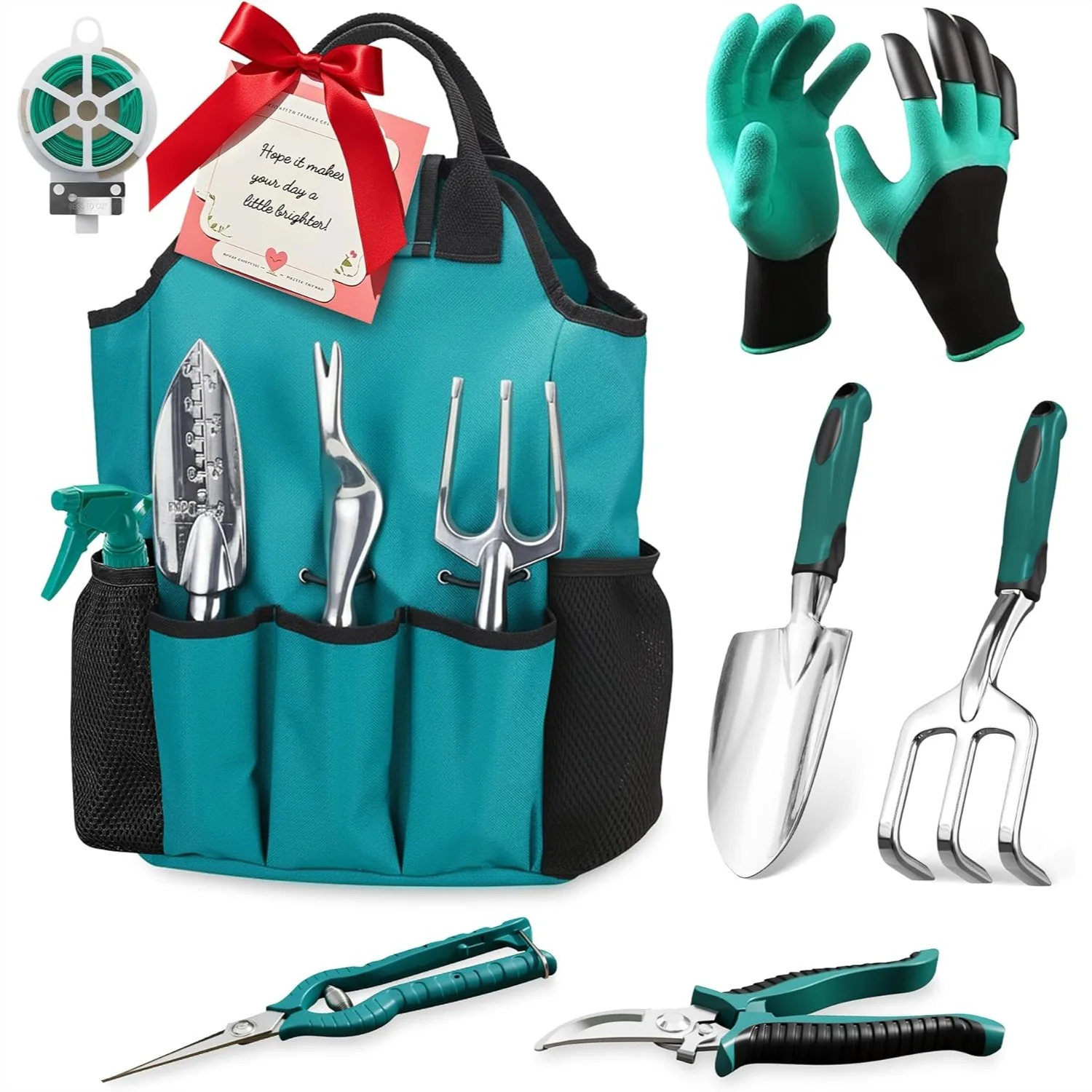 11-Piece Heavy-Duty Garden Tool Set with Tote Bag, Ergonomic Handles, Rust-Proof Aluminum Hand Tools for Women Men
11-Piece Heavy-Duty Garden Tool Set with Tote Bag, Ergonomic Handles, Rust-Proof Aluminum Hand Tools for Women Men