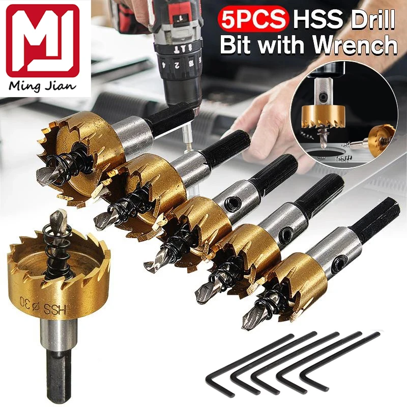 Krachtige 5Pcs Hss Boor Hole Saw Set Rvs Metalen Legering 16 18.5 20 25 30Mm
Krachtige 5Pcs Hss Boor Hole Saw Set Rvs Metalen Legering 16 18.5 20 25 30Mm