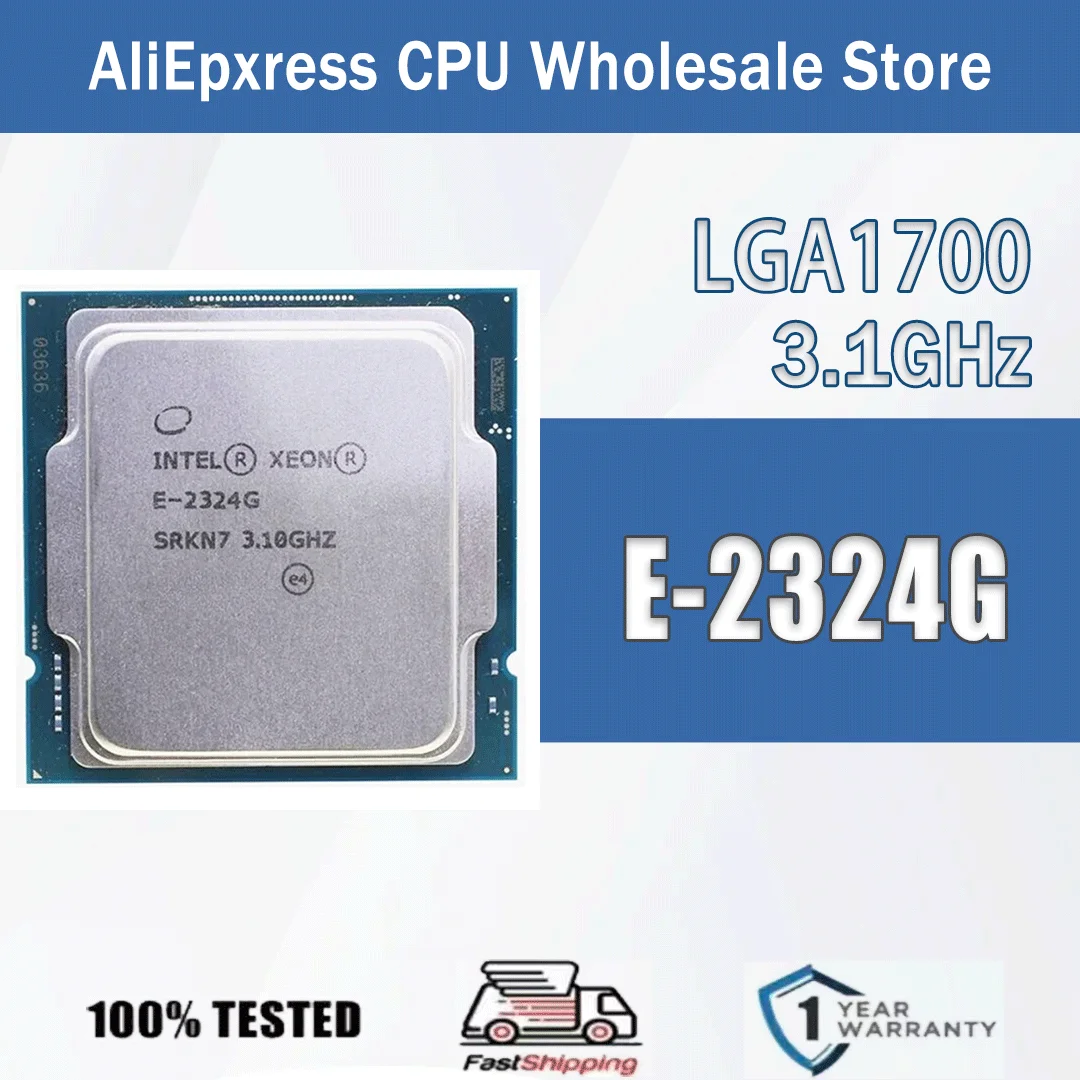 Intel Xeon E-2324G 3.1GHz 4 cores 4 Threads 8MB 65W DDR4 Cache Computer CPU Processor Server E 2324G LGA1200
Intel Xeon E-2324G 3.1GHz 4 cores 4 Threads 8MB 65W DDR4 Cache Computer CPU Processor Server E 2324G LGA1200
