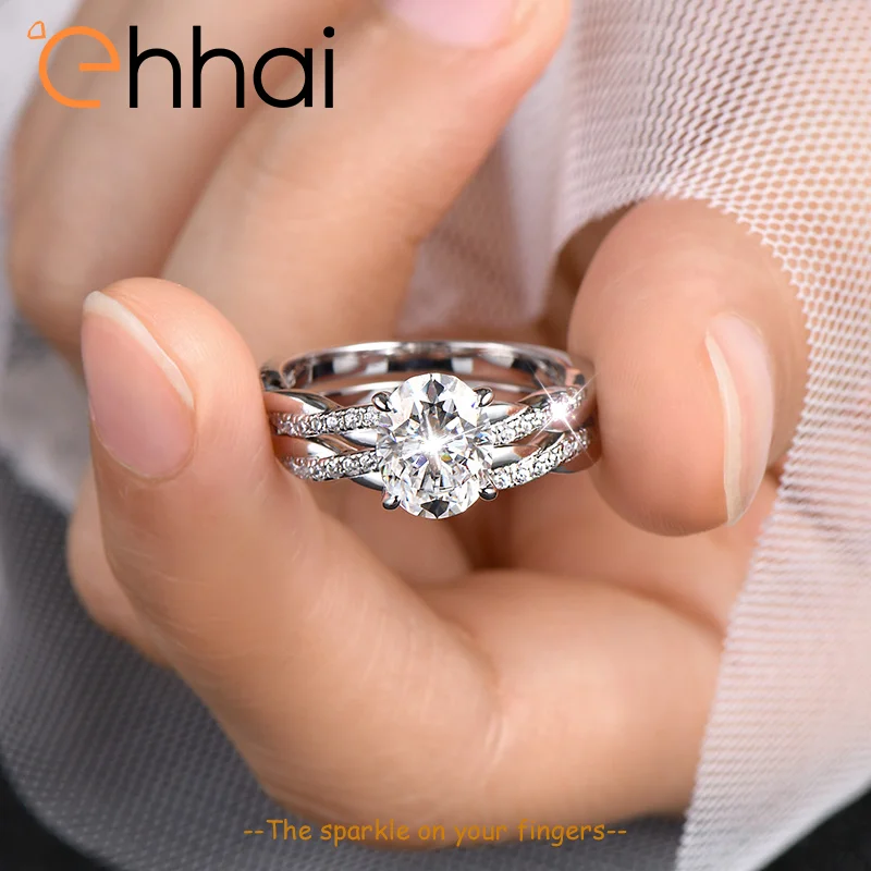 Ehhai GRA Certified 2CT Oval Moissanite Diamond Engagement Rings for Women S925 Sterling Silver Wedding Ring Set Jewelry Gifts
Ehhai GRA Certified 2CT Oval Moissanite Diamond Engagement Rings for Women S925 Sterling Silver Wedding Ring Set Jewelry Gifts