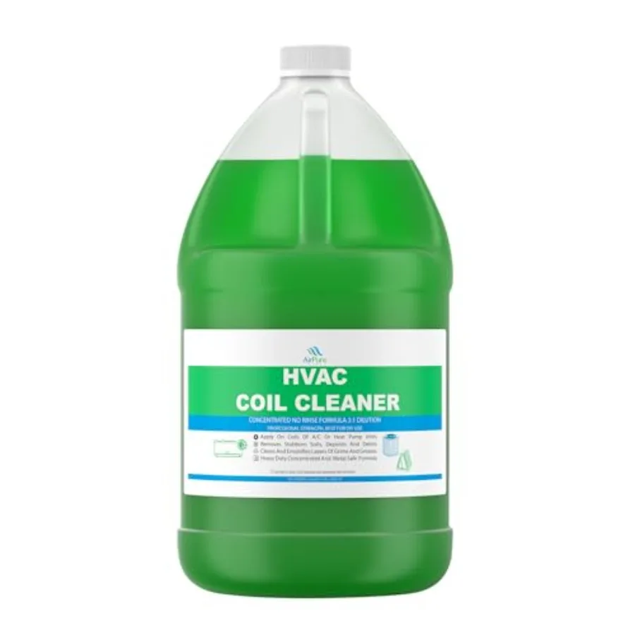 AC Evaporator Coil Cleaner 1 Gallon 3.78L No Rinse Coil Cleaner Metal-Safe Corrosion Inhibitors Cleans Air Conditioners Condens
AC Evaporator Coil Cleaner 1 Gallon 3.78L No Rinse Coil Cleaner Metal-Safe Corrosion Inhibitors Cleans Air Conditioners Condens