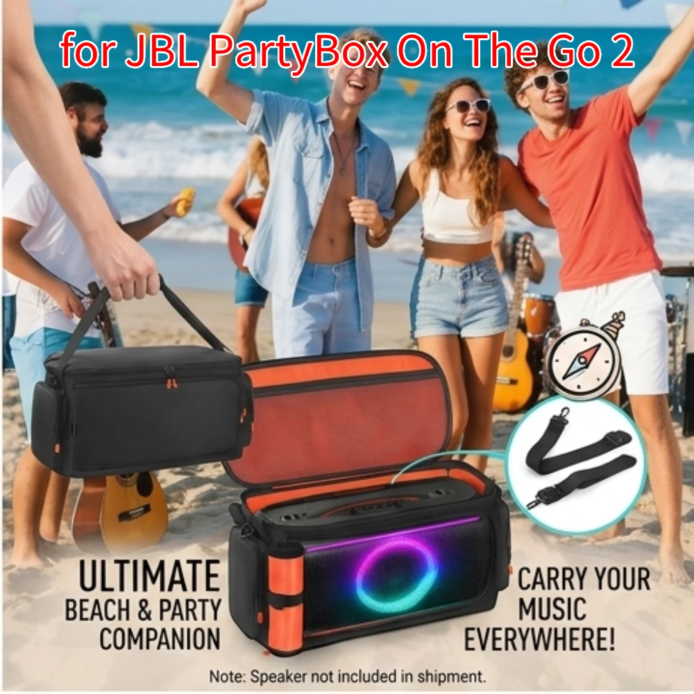 EVA Carrying Case for JBL PartyBox On The Go 2 Speaker Travel Storage Bag with 3 Microphone Slots Shockproof Portable Case
EVA Carrying Case for JBL PartyBox On The Go 2 Speaker Travel Storage Bag with 3 Microphone Slots Shockproof Portable Case