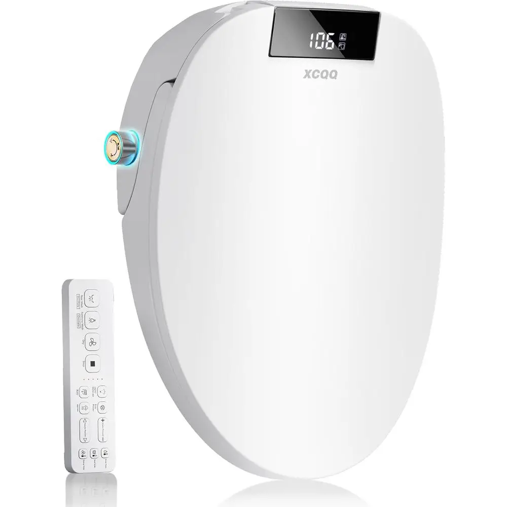 Heated Toilet Seat with Remote, Warm Water, Air Dryer, Rear and Oscillating Wash, Night Light, Slow Close Lid, LED Display - Elo
Heated Toilet Seat with Remote, Warm Water, Air Dryer, Rear and Oscillating Wash, Night Light, Slow Close Lid, LED Display - Elo