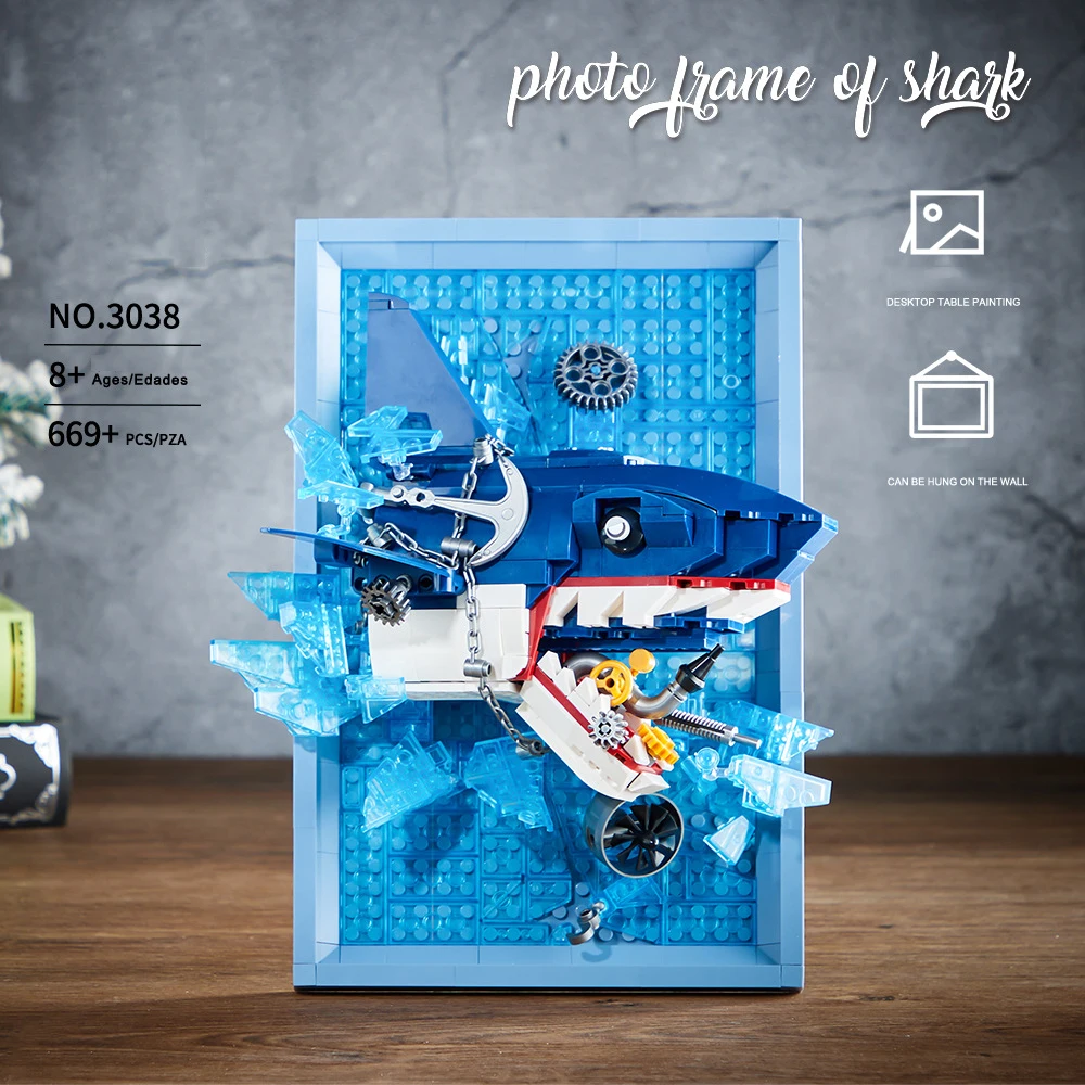 Конструктор Idea Animals: Модель белой акулы из строительных блоков, 3D-фоторамка, коллекционная игрушка для сборки, подарок для детей
Конструктор Idea Animals: Модель белой акулы из строительных блоков, 3D-фоторамка, коллекционная игрушка для сборки, подарок для детей