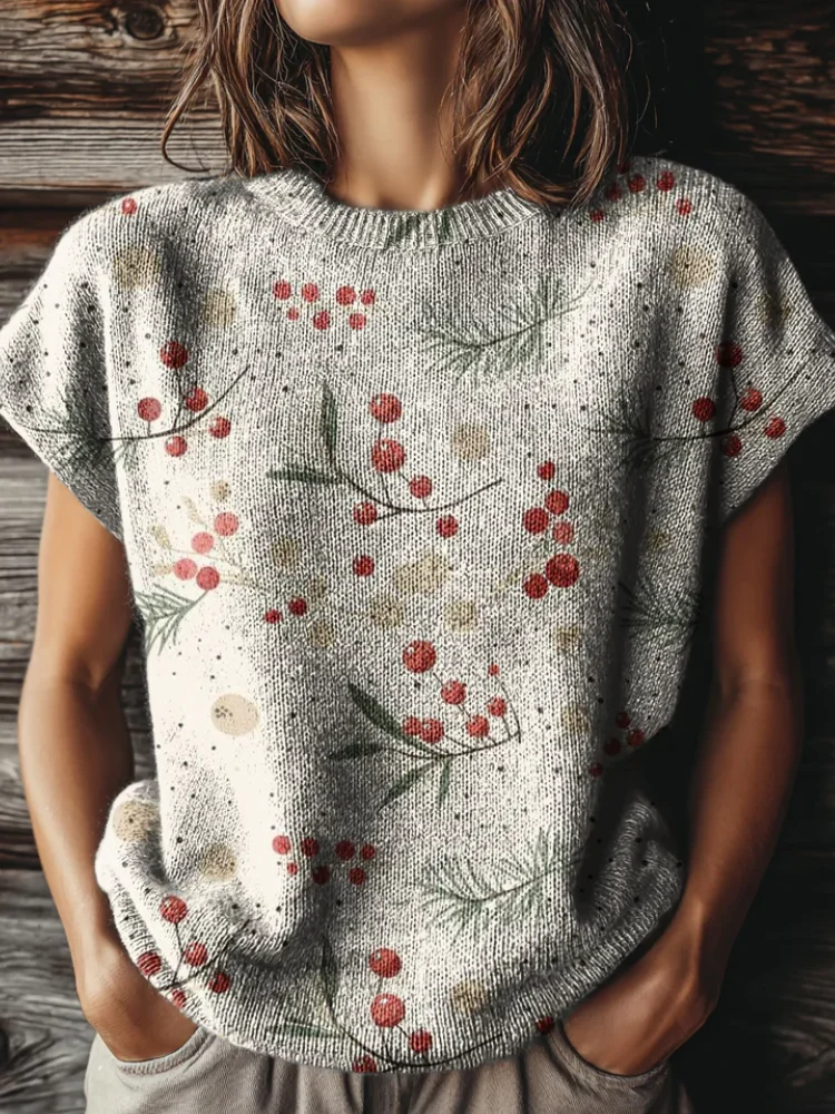 Coquette Aesthetic Cherry Print Knit Top - Lightweight Dolman Sleeve Crew Neck Sweater, Cute Off-White Speckled Summer Vacation Blouse
Coquette Aesthetic Cherry Print Knit Top - Lightweight Dolman Sleeve Crew Neck Sweater, Cute Off-White Speckled Summer Vacation Blouse