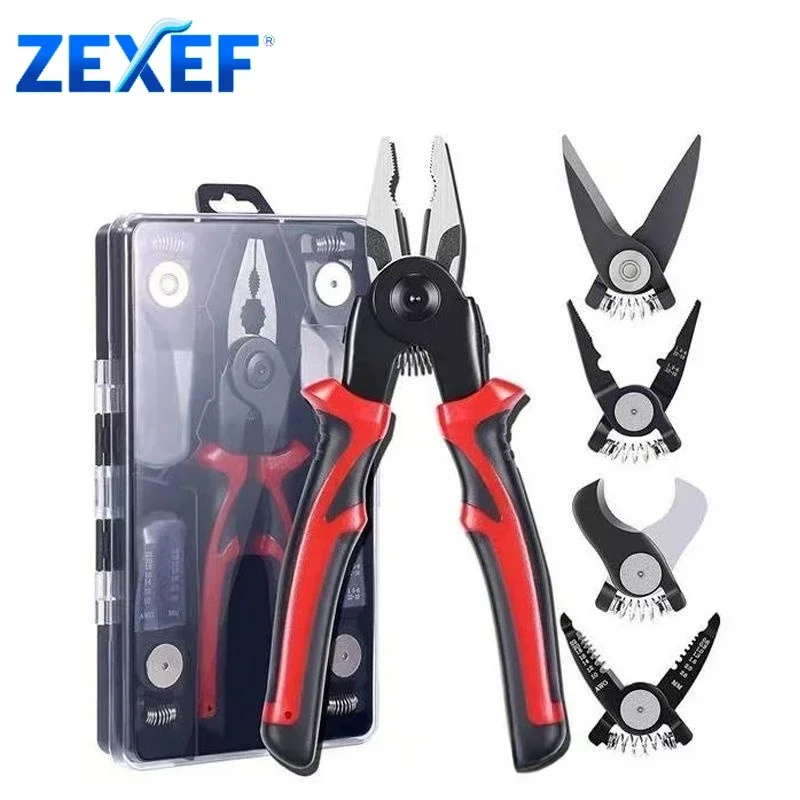 ZEXEF Многофункциональный набор плоскогубцев для проводов, сменный инструмент для зачистки/реза/щипцы, плоскогубцы для электрика, мобильные срезные наконечники
ZEXEF Многофункциональный набор плоскогубцев для проводов, сменный инструмент для зачистки/реза/щипцы, плоскогубцы для электрика, мобильные срезные наконечники