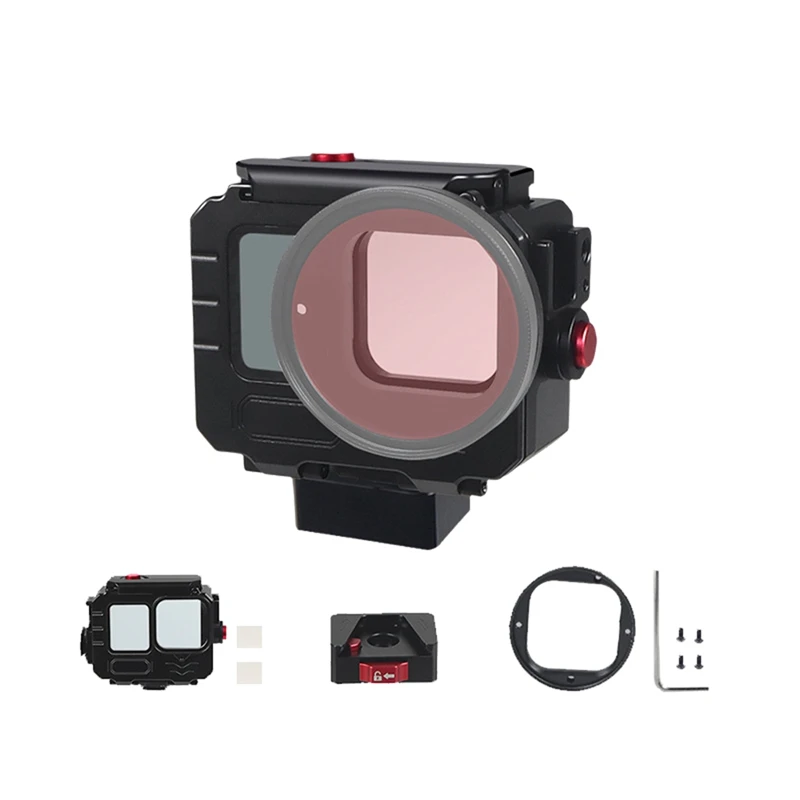 A73T 80M Waterproof Case For Gopro12/11/10 Aluminum Underwater Deep Diving Housing Protective Case With 52Mm Filter Mount
A73T 80M Waterproof Case For Gopro12/11/10 Aluminum Underwater Deep Diving Housing Protective Case With 52Mm Filter Mount