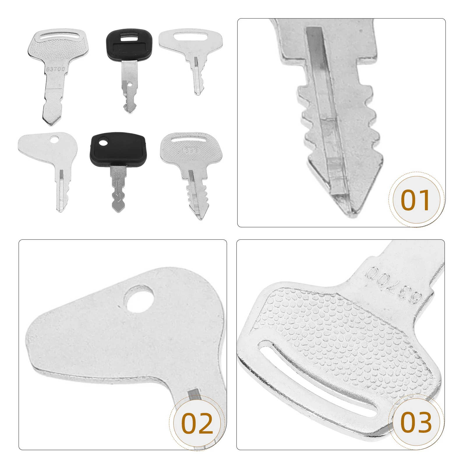 6pcs Electric Fire Key Set for Tractor Loader Excavator Lawnmower Ignition Replacement Forklift Parts Starter
6pcs Electric Fire Key Set for Tractor Loader Excavator Lawnmower Ignition Replacement Forklift Parts Starter