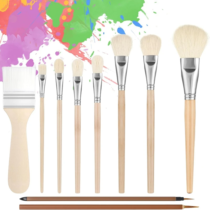 10 шт. кисти для акриловой краски, кисти для рисования художниками для акриловой живописи, акварельная фольга, золотая картина маслом, лицо, боди-арт 
10 шт. кисти для акриловой краски, кисти для рисования художниками для акриловой живописи, акварельная фольга, золотая картина маслом, лицо, боди-арт