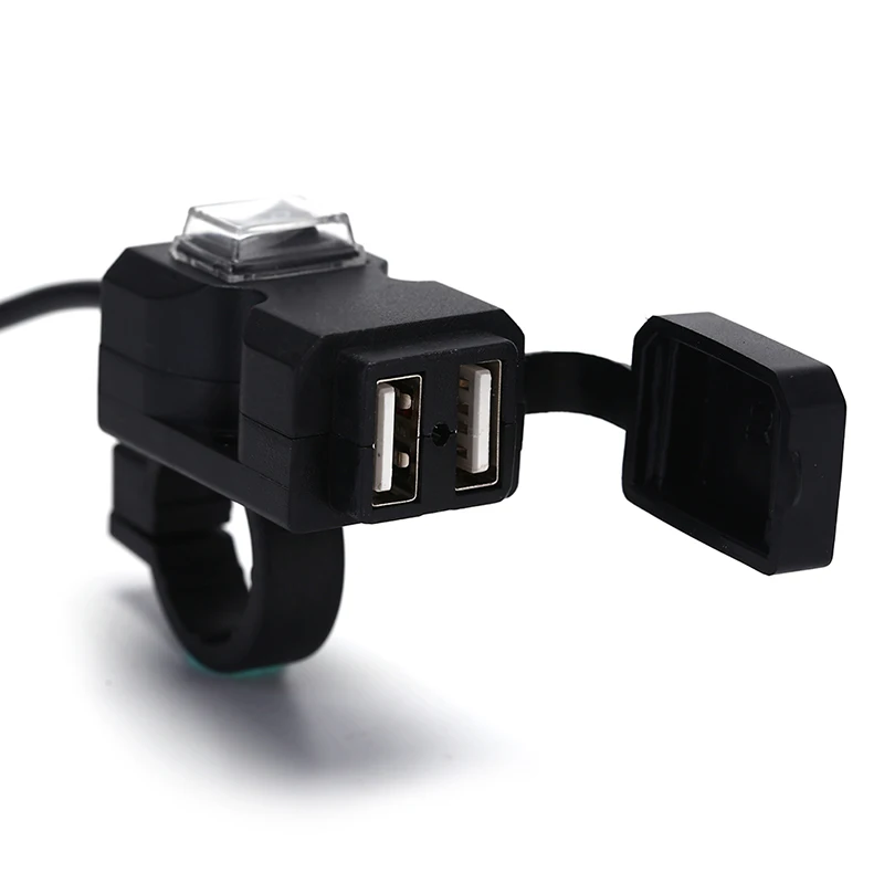 Waterproof Dual USB 12V Motorcycle Handlebar Charger Socket w/ Switch & Mounts
Waterproof Dual USB 12V Motorcycle Handlebar Charger Socket w/ Switch & Mounts