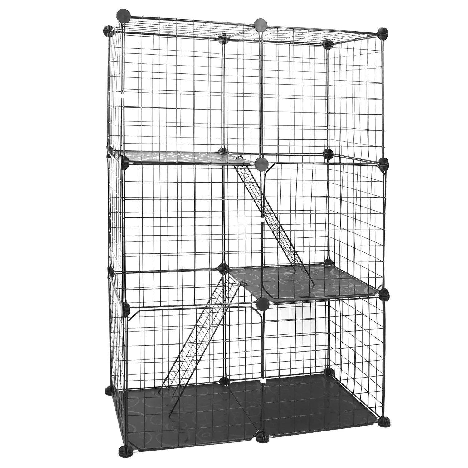 Cat Cage DIY Indoor Pet Home Small Animal House Detachable Playpen with 3 Doors 3 Tiers for Kitten Puppy Bunny Exercise. (Black,28.15x13.97x42.12in)
Cat Cage DIY Indoor Pet Home Small Animal House Detachable Playpen with 3 Doors 3 Tiers for Kitten Puppy Bunny Exercise. (Black,28.15x13.97x42.12in)