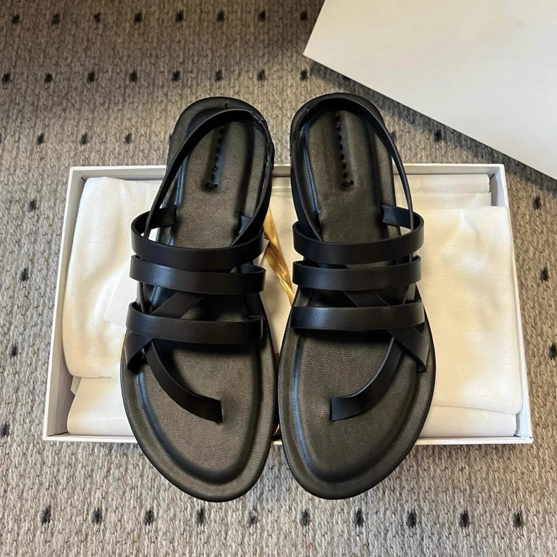Brand Designer Clip-toe Roman Sandals Women Genuine Leather Casual Gladiator Flats Shoes Cross-belt Braided Beach Slippers 2025
Brand Designer Clip-toe Roman Sandals Women Genuine Leather Casual Gladiator Flats Shoes Cross-belt Braided Beach Slippers 2025