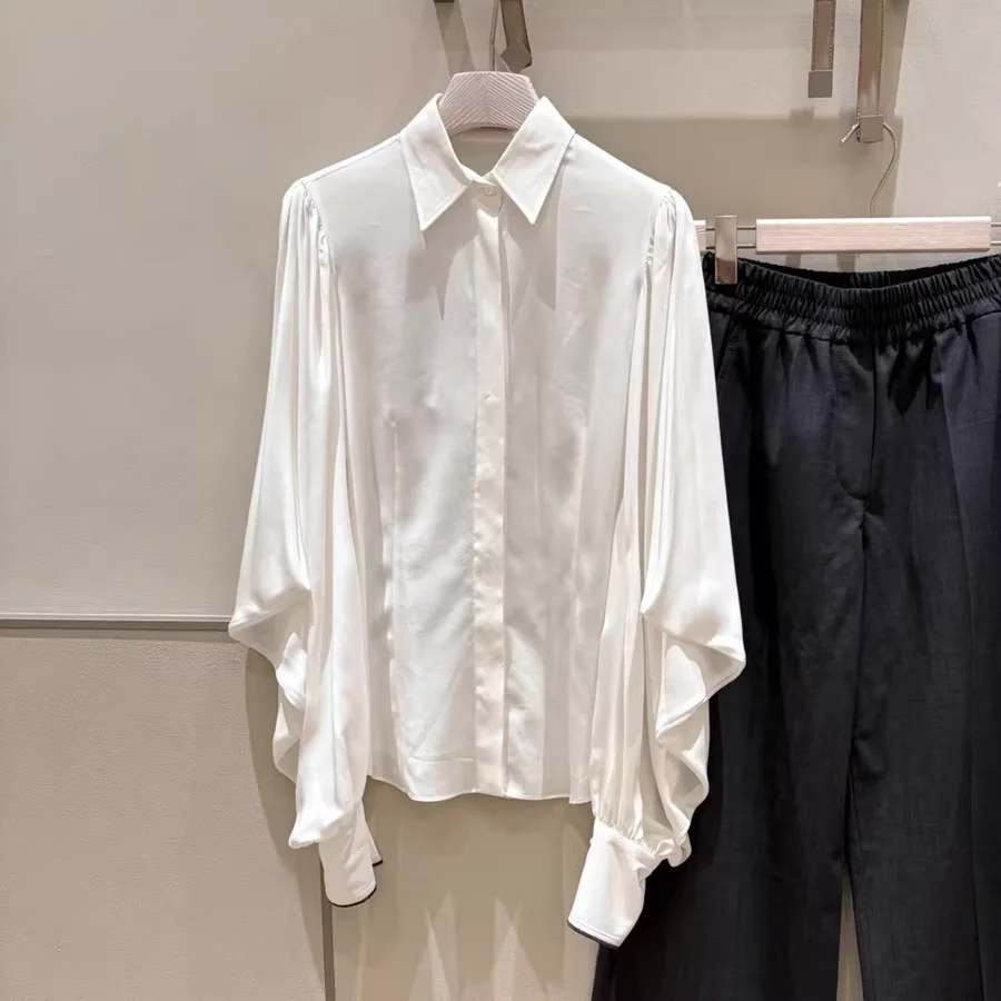 Sexy Ladies Satin Shirt White Fashion Women's Party Clothes Elegant Silk Blouse Puff Sleeve
Sexy Ladies Satin Shirt White Fashion Women's Party Clothes Elegant Silk Blouse Puff Sleeve