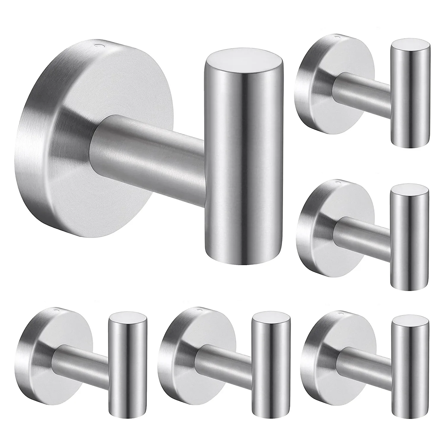 Towel Hooks 6 Pack Wall Hooks Coat Hooks Robe Hook Holder for Bathroom Kitchen Garage Home Hotel Cabinet Office
Towel Hooks 6 Pack Wall Hooks Coat Hooks Robe Hook Holder for Bathroom Kitchen Garage Home Hotel Cabinet Office