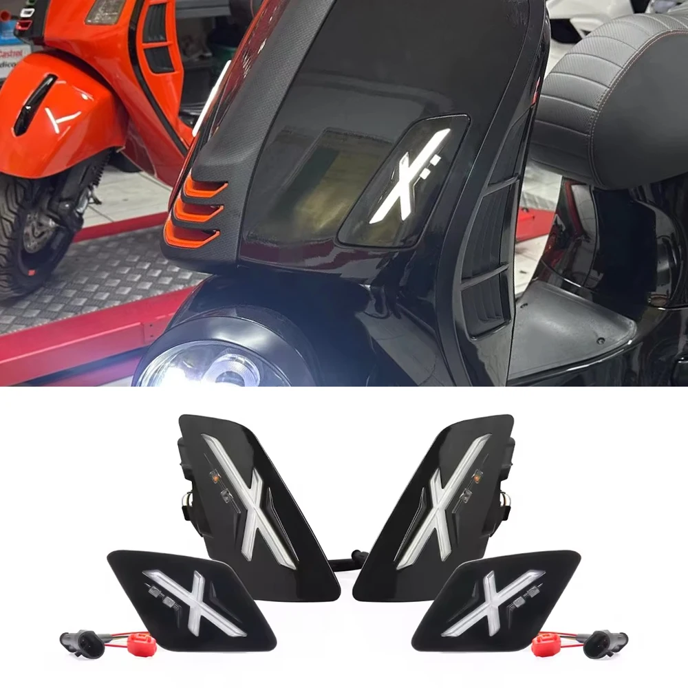 For Vespa GTS 300 GTS300 GTV300 GTV 300 2023 2024 Motorcycle LED Turn Signal Light Front Rear Running Lamp Radiator Grille Guard
For Vespa GTS 300 GTS300 GTV300 GTV 300 2023 2024 Motorcycle LED Turn Signal Light Front Rear Running Lamp Radiator Grille Guard